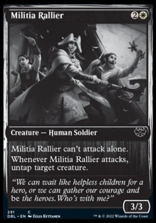 (291) Magic The Gathering Innistrad: Double Feature Single: Militia Rallier Common