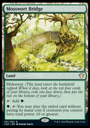 (291/322) Magic The Gathering Commander: Ikoria Single: Mosswort Bridge Rare