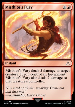 (291) Magic The Gathering Universes Beyond: Assassin's Creed: Extras Single: Misthios's Fury Common