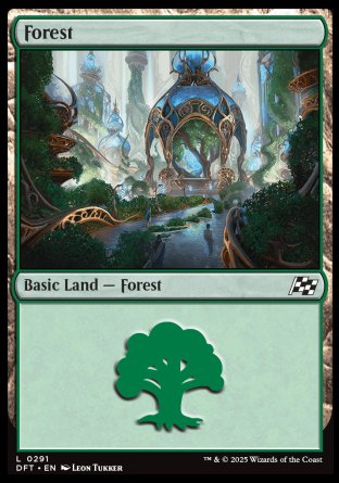 (291) Magic The Gathering Aetherdrift Single: Forest (V.4) Land