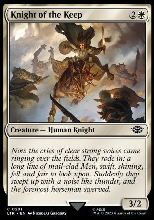 (291) Magic The Gathering The Lord of the Rings: Tales of Middle-earth: Extras Single: Knight of the Keep Common