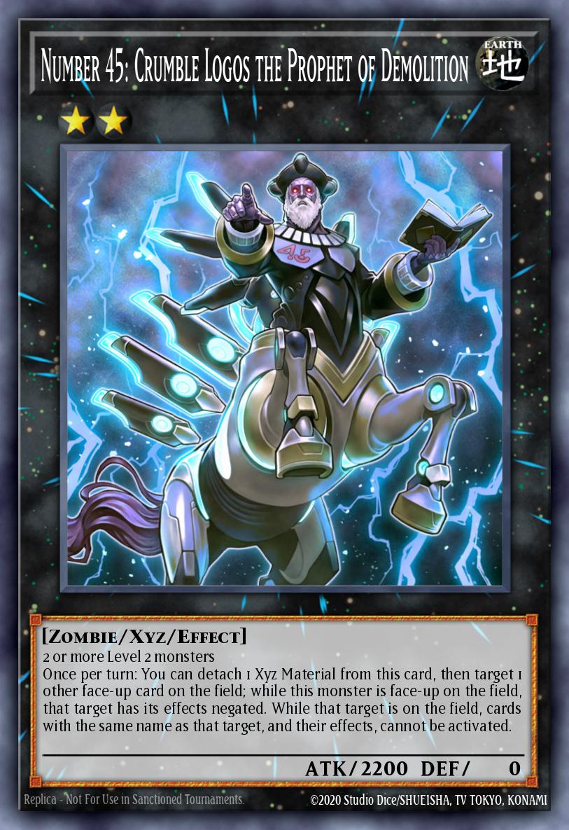 (119) YuGiOh TCG DLCS: Dragons of Legend: The Complete Series Single: Number 45: Crumble Logos the Prophet of Demolition (V.4 - Ultra Rare) Ultra Rare