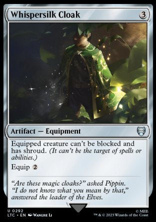 (292) Magic The Gathering Commander: The Lord of the Rings: Tales of Middle-earth Single: Whispersilk Cloak Uncommon