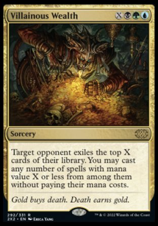 (292) Magic The Gathering Double Masters 2022 Single: Villainous Wealth Holo Rare