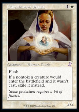 (292) Magic The Gathering Time Spiral Remastered: Extras Single: Containment Priest Holo Time Shifted