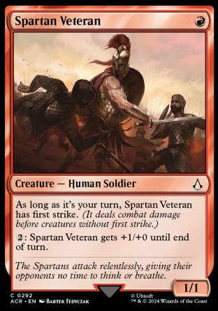 (292) Magic The Gathering Universes Beyond: Assassin's Creed: Extras Single: Spartan Veteran Common