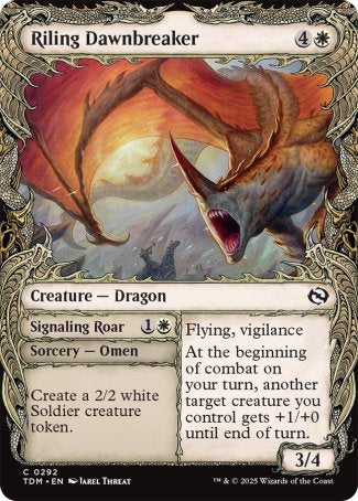 (292) Magic The Gathering Tarkir: Dragonstorm: Extras Single: Riling Dawnbreaker // Signaling Roar Common