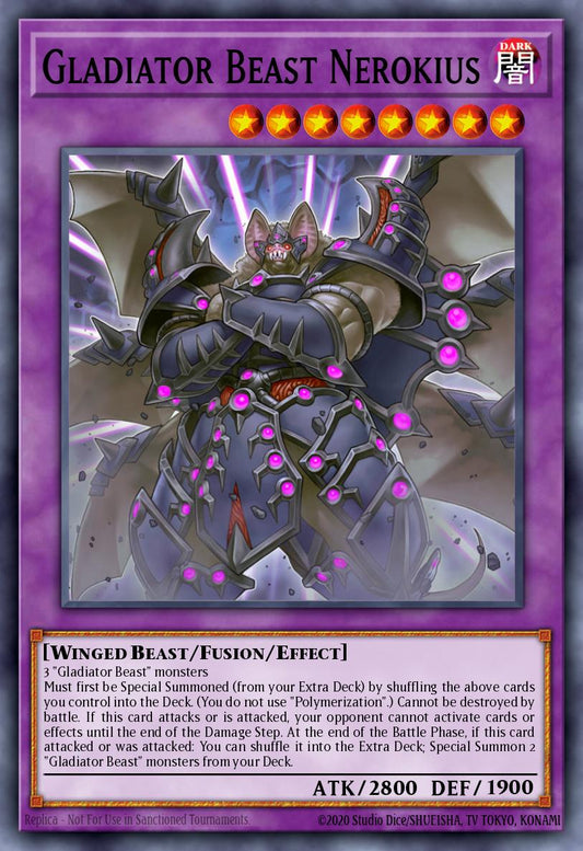 (086) YuGiOh TCG PRIO: Primal Origin Single: Gladiator Beast Nerokius  Secret Rare