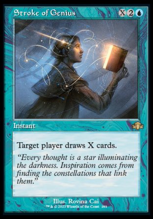 (293) Magic The Gathering Dominaria Remastered: Extras Single: Stroke of Genius Holo Rare