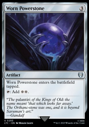 (293) Magic The Gathering Commander: The Lord of the Rings: Tales of Middle-earth Single: Worn Powerstone Uncommon