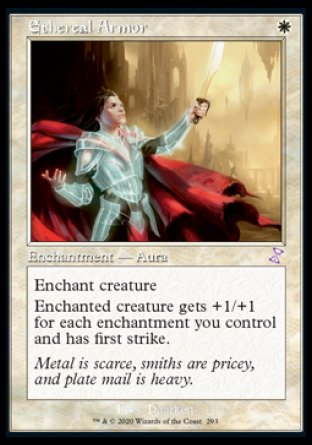 (293) Magic The Gathering Time Spiral Remastered: Extras Single: Ethereal Armor Holo Time Shifted