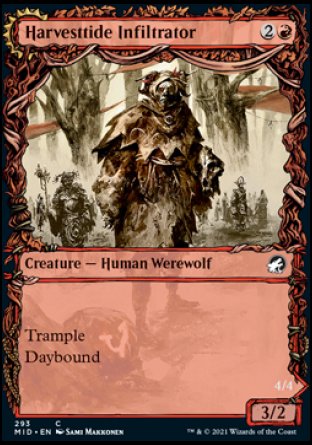 (293) Magic The Gathering Innistrad: Midnight Hunt: Extras Single: Harvesttide Infiltrator // Harvesttide Assailant Holo Common