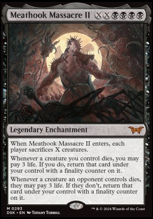 (293) Magic The Gathering Duskmourn: House of Horror: Extras Single: Meathook Massacre II (V.1) Holo Mythic