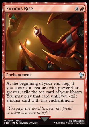 (294) Magic The Gathering Commander: Magic: The Gathering - FINAL FANTASY Single: Furious Rise Uncommon