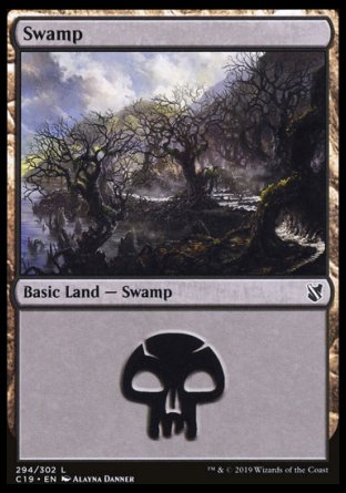 (294) Magic The Gathering Commander 2019 Single: Swamp (V.1) Land
