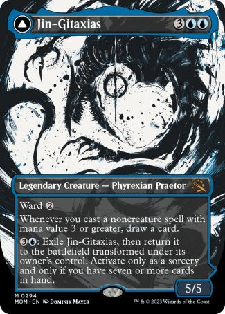(294) Magic The Gathering March of the Machine: Extras Single: Jin-Gitaxias // The Great Synthesis (V.1) Holo Mythic