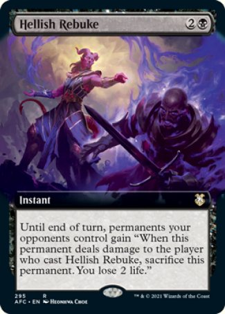 (295) Magic The Gathering Commander: Adventures in the Forgotten Realms: Extras Single: Hellish Rebuke Rare