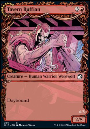 (296) Magic The Gathering Innistrad: Midnight Hunt: Extras Single: Tavern Ruffian // Tavern Smasher Holo Common