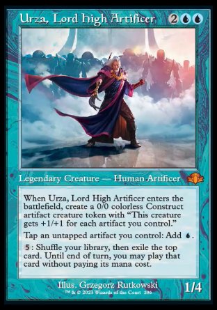 (296) Magic The Gathering Dominaria Remastered: Extras Single: Urza, Lord High Artificer (V.1) Holo Mythic