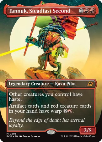 (296) Magic The Gathering Edge of Eternities: Extras Single: Tannuk, Steadfast Second Holo Mythic