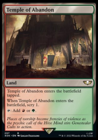 (297) Magic The Gathering Universes Beyond: Warhammer 40000 Single: Temple of Abandon Holo Rare