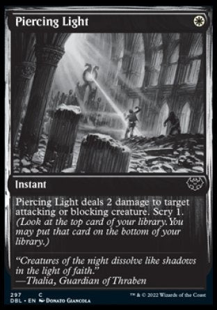 (297) Magic The Gathering Innistrad: Double Feature Single: Piercing Light Holo Common