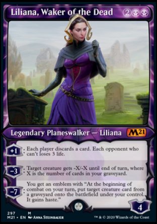 (297) Magic The Gathering Core 2021: Extras Single: Liliana, Waker of the Dead (V.2) Holo Mythic