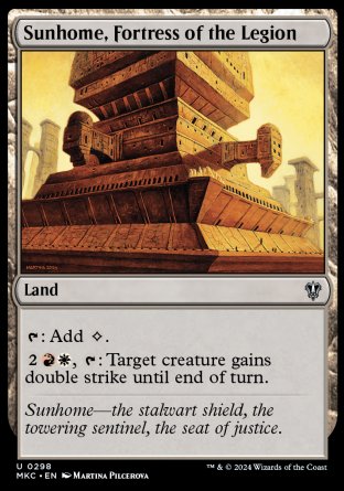 (298) Magic The Gathering Commander: Murders at Karlov Manor Single: Sunhome, Fortress of the Legion Uncommon