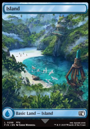 (298) Magic The Gathering Magic: The Gathering - FINAL FANTASY Single: Island (V.2) Land