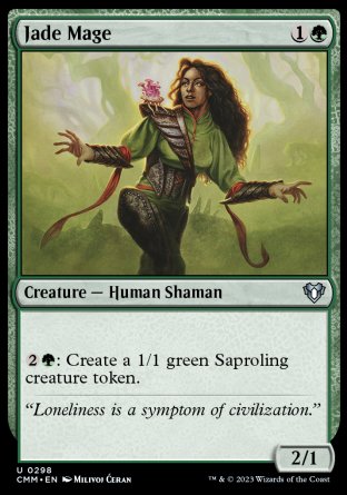 (298) Magic The Gathering Commander Masters Single: Jade Mage Holo Uncommon