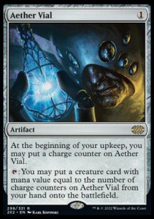 (298) Magic The Gathering Double Masters 2022 Single: Aether Vial Holo Rare