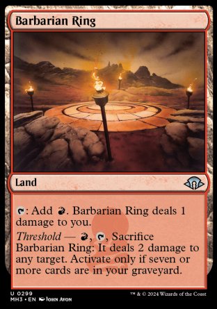 (299) Magic The Gathering Modern Horizons 3 Single: Barbarian Ring Uncommon