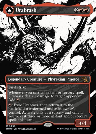 (299) Magic The Gathering March of the Machine: Extras Single: Urabrask // The Great Work (V.1) Mythic