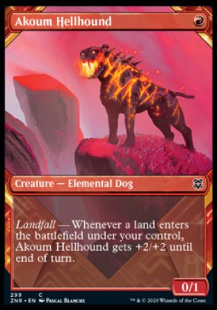 (299) Magic The Gathering Zendikar Rising: Extras Single: Akoum Hellhound Holo Common