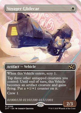 (299) Magic The Gathering Aetherdrift: Extras Single: Voyager Glidecar Holo Rare