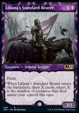 (299) Magic The Gathering Core 2021: Extras Single: Liliana's Standard Bearer Holo Rare