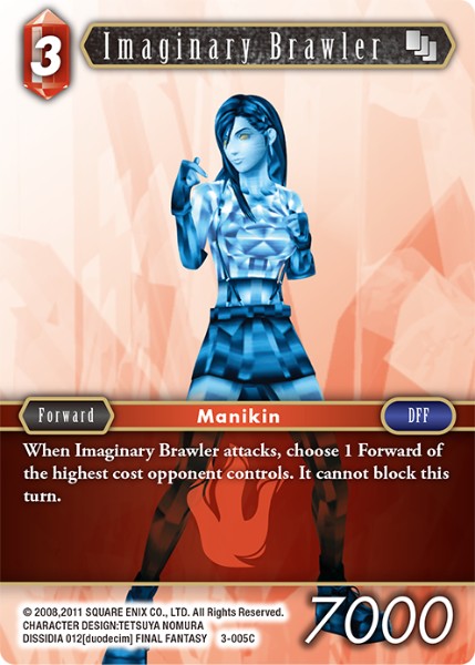 (005) Final Fantasy TCG Opus III Single: Imaginary Brawler (3-005) Common