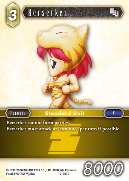 (091) Final Fantasy TCG Opus III Single: Berserker (3-091) Holo Common