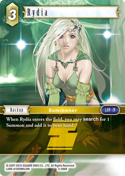 (096) Final Fantasy TCG Opus III Single: Rydia (3-096) Holo Rare