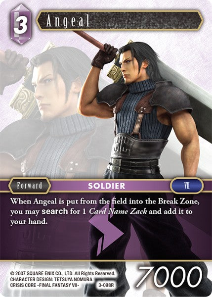 (098) Final Fantasy TCG Opus III Single: Angeal (3-098) Rare