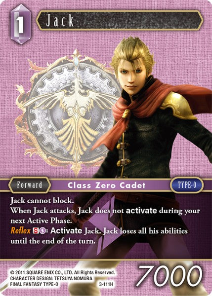 (111) Final Fantasy TCG Opus III Single: Jack (3-111) Hero