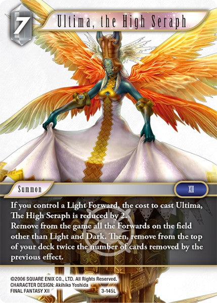 (145) Final Fantasy TCG Opus III Single: Ultima, the High Seraph (3-145) Holo Legend