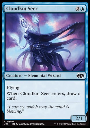 (300) Magic The Gathering Foundations Jumpstart Single: Cloudkin Seer Common