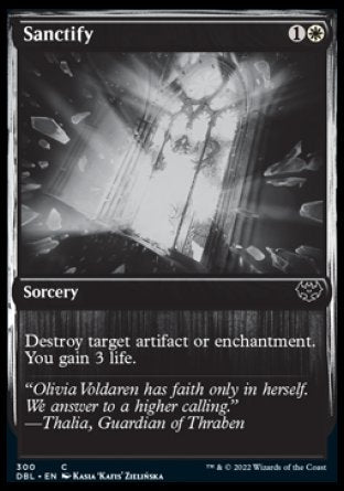 (300) Magic The Gathering Innistrad: Double Feature Single: Sanctify Holo Common