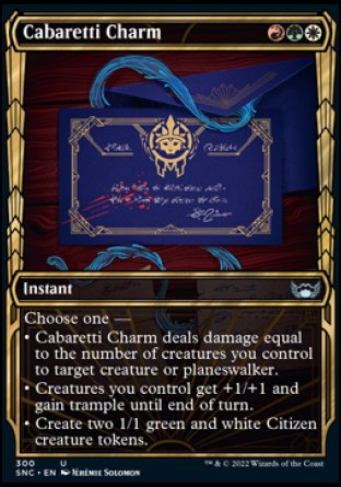 (300) Magic The Gathering Streets of New Capenna: Extras Single: Cabaretti Charm (V.1) Uncommon