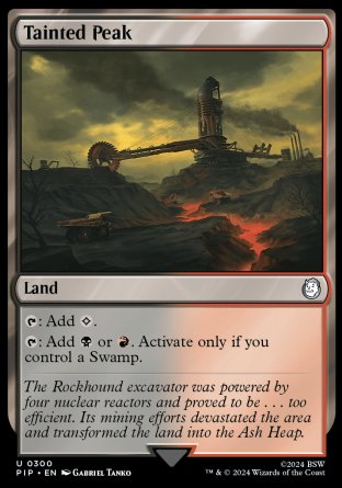 (300) Magic The Gathering Universes Beyond: Fallout Single: Tainted Peak Uncommon