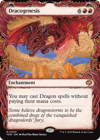 (300) Magic The Gathering Tarkir: Dragonstorm: Extras Single: Dracogenesis (V.1) Holo Mythic
