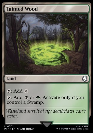 (301) Magic The Gathering Universes Beyond: Fallout Single: Tainted Wood Holo Uncommon