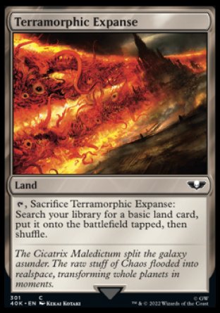 (301) Magic The Gathering Universes Beyond: Warhammer 40000 Single: Terramorphic Expanse Holo Common