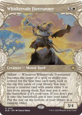 (301) Magic The Gathering Bloomburrow: Extras Single: Whiskervale Forerunner Holo Rare